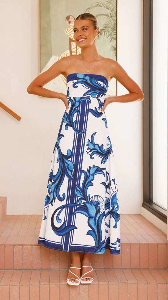 New Women's Clothing Dress Printed Slim Fit